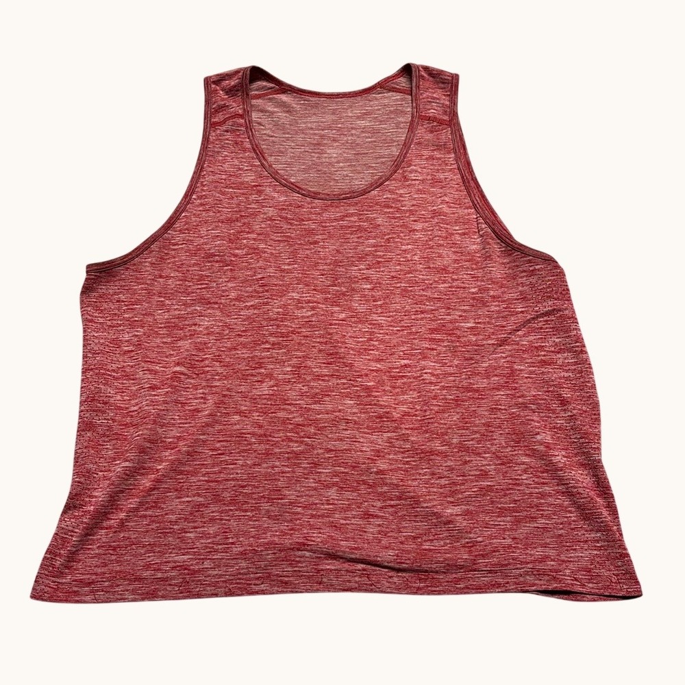 Lululemon Metal Vent Tech Tank Top Mens Red Heathered Space Dye Training Gym